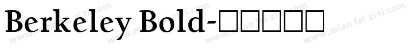 Berkeley Bold字体转换